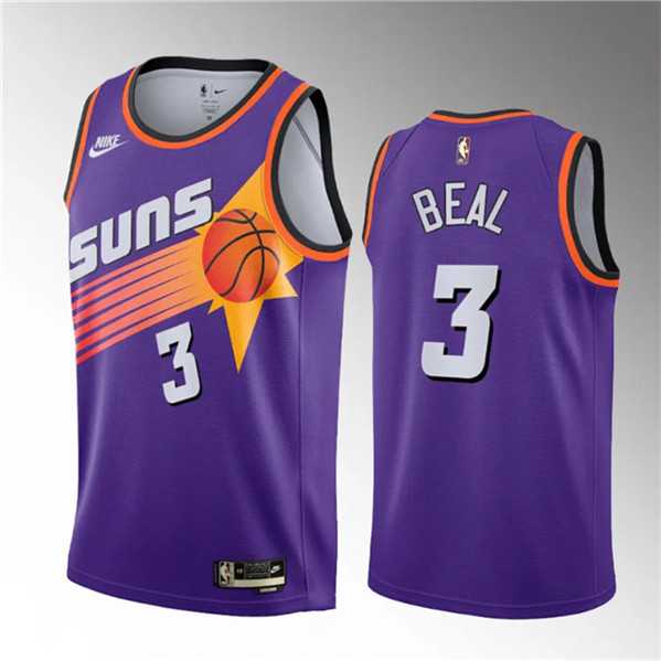 Mens Phoenix Suns #3 Bradley Beal Purple Classic Edition Stitched Basketball Jersey->phoenix suns->NBA Jersey